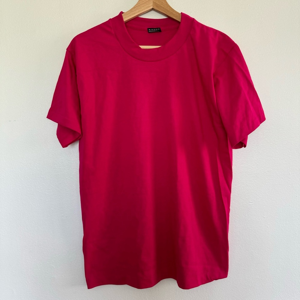 Vintage 90s Fruit of the Loom T-Shirt Mens Medium Single Stitch Plain Blank Tee